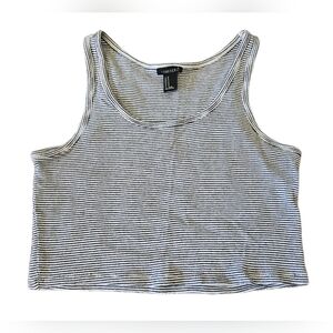 Forever 21 Ribbed Striped Crop Tank